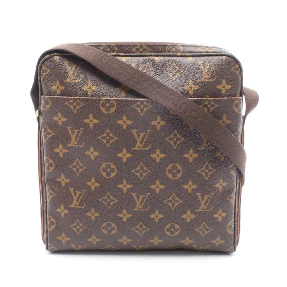 Louis Vuitton Trotteur Bobour Shoulder Bag Canvas Leather Monogram Brown